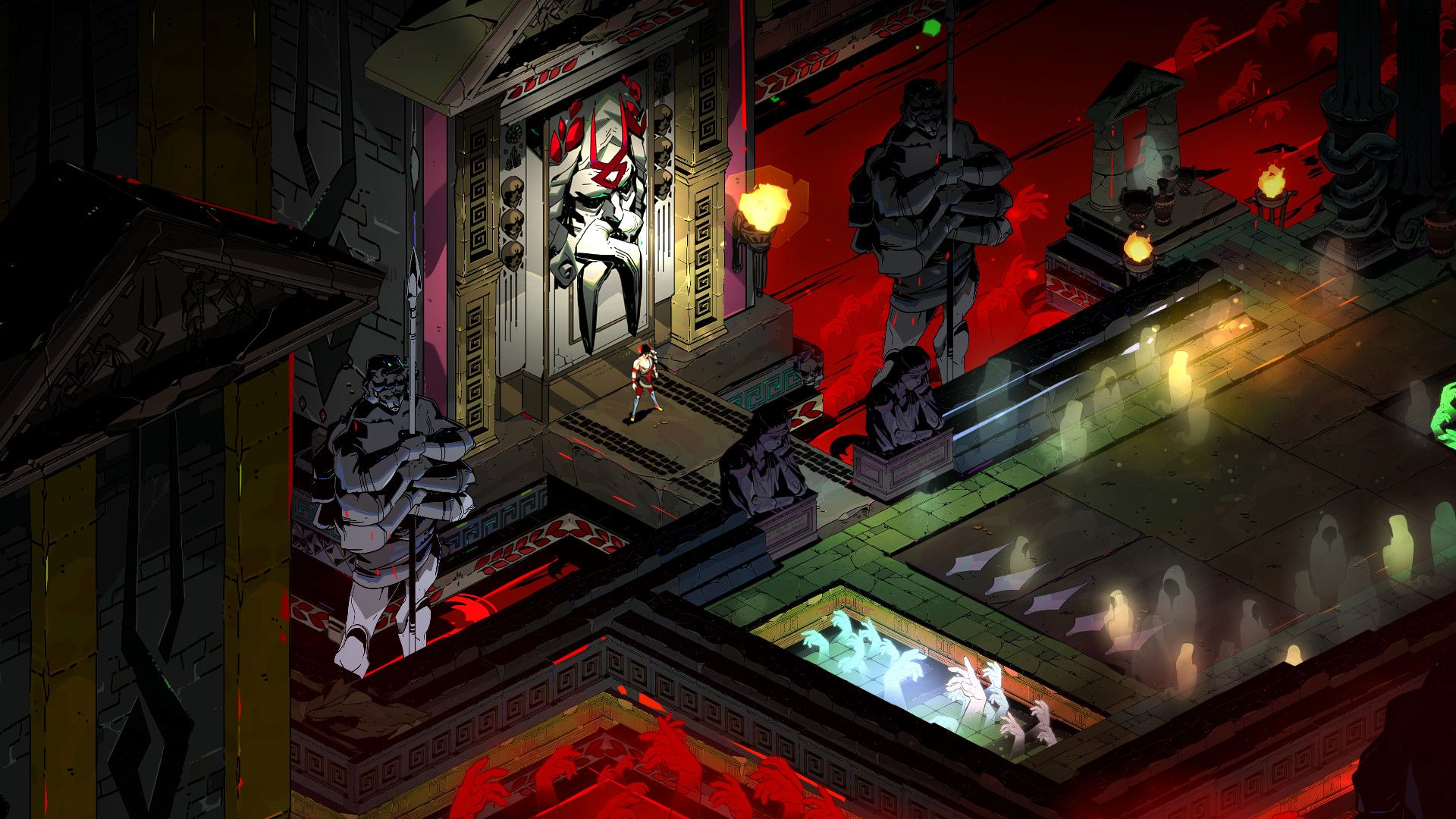 An image of the beginning of a run of Hades, by Supergiant Games.